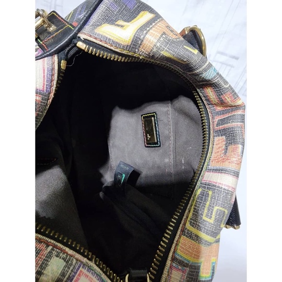 Authentic FENDI Multicolored Coated Canvas Zucca Spalmati Boston Bag - Picture 15 of 16